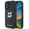Apple iPhone 16 Karl Lagerfeld Monogram Choupette Head Pin (KLHCP16SPGKLCHPK) dėklas telefonui juodos spalvos