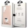 Samsung Galaxy S23 Ultra Karl Lagerfeld silikoninis dėklas Choupette (KLHCS23LSNCHBCP) rožinės spalvos