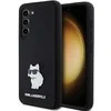 Karl Lagerfeld KLHCS23SSMHCNPK S23 S911 juodos spalvos kietas dėklas Silicone Choupette Metal Pin