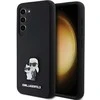 Karl Lagerfeld KLHCS23SSMHKCNPK S23 S911kietas dėklas juodos spalvos Silicone Karl&Choupette Metal Pin