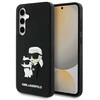 Karl Lagerfeld KLHCS24FE3DRKCNK S24 FE S721 dėklas telefonui juodos spalvos hardcase 3D Rubber Karl&Choupette