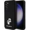 Samsung Galaxy S24 Plus Karl Lagerfeld silikoninis dėklas Karl&amp;Choupette Metal Pin (KLHCS24MSMHKCNPK) juodos spalvos