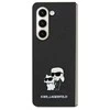 Samsung Galaxy A35 5G Karl Lagerfeld dėklas Saffiano Karl&Choupette Pin (KLHCSA35SAKCNPK) juodos spalvos