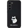 Dėklas Original Pouch Karl Lagerfeld hardcase Silicone Choupette Metal Pin KLHCSA35SMHCNPK for Samsung Galaxy A35 juodas