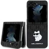 Karl Lagerfeld KLHCZF5SAPCHNPK Z Flip5F731 kietas dėklas juodos spalvos Saffiano Monogram Choupette Pin