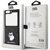 Samsung Galaxy Z Flip 5 Karl Lagerfeld Dėklas Saffiano Monogram Choupette Pin (KLHCZF5SAPCHNPK) juodos spalvos