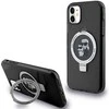 Karl Lagerfeld KLHMN61HMRSKCK Apple iPhone 11/ Xr 6.1″ juodos spalvos kietas dėklas Ring Stand Karl&Choupettte Ma