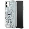 Karl Lagerfeld Liquid Glitter Choupette Head MagSafe Apple iPhone 11 / Xr - dėklas telefonui skaidrus