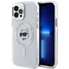 Karl Lagerfeld KLHMP12MHLSCHH Apple iPhone 12 / 12 Pro 6.1" dėklas telefonui baltos spalvos IML Metal Choupette Head MagSafe