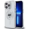 Karl Lagerfeld KLHMP13LHLSCHH Apple iPhone 13 Pro 6.1" dėklas telefonui baltos spalvos IML Metal Choupette Head MagSafe