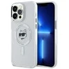 Karl Lagerfeld KLHMP13XHLSCHH Apple iPhone 13 Pro Max 6.7" dėklas telefonui baltos spalvos IML Metal Choupette Head MagSafe