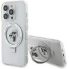 Karl Lagerfeld KLHMP13XHMRSKCH Apple iPhone 13 Pro Max 6.7″ baltos spalvos kietas dėklas Ring Stand Karl&Choupettte
