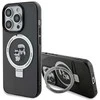 Karl Lagerfeld KLHMP13XHMRSKCK Apple iPhone 13 Pro Max 6.7″ juodos spalvos kietas dėklas Ring Stand Karl&Choupettt