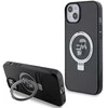 Karl Lagerfeld KLHMP14SHMRSKCK Apple iPhone 14/ 15 / 13 6.1″ juodos spalvos kietas dėklas Ring Stand Karl&Choupet