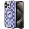 Apple iPhone 15 Pro Karl Lagerfeld IML Monogram Karl&amp;Choupette Head MagSafe (KLHMP15LHMCKMHU) dėklas telefonui violetinės spalvos