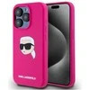 Karl Lagerfeld dėklas skirtas Apple iPhone 15 Pro compatible with MagSafe KLHMP15LSKHPPLF (SIL KL Head Print) fuschia