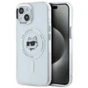 Karl Lagerfeld KLHMP15MHLSCHH Apple iPhone 15 Plus 6.7" dėklas telefonui baltos spalvos IML Metal Choupette Head MagSafe