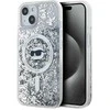 Karl Lagerfeld Liquid Glitter Choupette Head MagSafe Apple iPhone 15 Plus / 14 Plus - dėklas telefonui skaidrus