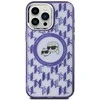 Apple iPhone 15 Karl Lagerfeld IML Monogram Karl&amp;Choupette Head MagSafe (KLHMP15SHMCKMHU) dėklas telefonui violetinės spalvos