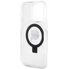 Karl Lagerfeld KLHMP15XHMRSKHH Apple iPhone 15 Pro Max 6.7″ baltos spalvos kietas dėklas Ring Stand Karl Head MagSafe