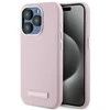 Karl Lagerfeld KLHMP15XPGMSRPP Apple iPhone 15 Pro Max 6.7″ rožinės spalvos kietas dėklas FW Metal Plate MagSafe