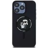Karl Lagerfeld silikoninis Karl&Choupette Ring MagSafe Apple iPhone 15 Pro Max - dėklas telefonui juodos spalvos
