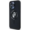 Karl Lagerfeld silikoninis Karl&Choupette Ring MagSafe Apple iPhone 15 Pro Max - dėklas telefonui juodos spalvos