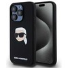Karl Lagerfeld KLHMP15XSKHPPLK Apple iPhone 15 Pro Max 6.7" dėklas telefonui juodos spalvos silikoninis Karl Head Print MagSafe