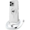 Karl Lagerfeld KLHMP16LHCCHNT Apple iPhone 16 Pro 6.3″ kietas dėklas skaidrus IML Choupette Head & Cord Mag