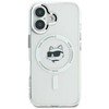 Karl Lagerfeld IML Metal Choupette Head MagSafe - dėklas skirtas Apple iPhone 16 Pro baltas