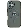 Karl Lagerfeld IML Metal Choupette Head MagSafe Apple iPhone 16 Pro Case - dėklas telefonui juodos spalvos
