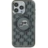 Karl Lagerfeld IML Monogram Karl &amp; Choupette Head MagSafe Apple iPhone 16 Pro - dėklas telefonui juodos spalvos