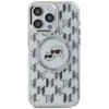Karl Lagerfeld IML Monogram Karl &amp; Choupette Head MagSafe Apple iPhone 16 Pro - dėklas telefonui skaidrus