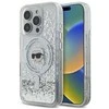 Karl Lagerfeld Liquid Glitter Karl Head MagSafe Apple iPhone 16 Pro - dėklas telefonui skaidrus