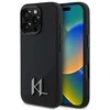 Karl Lagerfeld Silicone Shadow Metal Initial MagSafe - dėklas skirtas Apple iPhone 16 Pro juodos spalvos