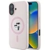 Karl Lagerfeld KLHMP16MSCMKCRHP Apple iPhone 16 Plus 6.7" dėklas telefonui rožinės spalvos hardcase Silicone Karl&amp;Choupette Ring MagSafe