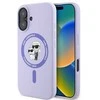 Karl Lagerfeld KLHMP16MSCMKCRHU Apple iPhone 16 Plus 6.7" dėklas telefonui violetinės spalvos hardcase Silicone Karl&amp;Choupette Ring MagSafe