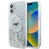 Karl Lagerfeld Liquid Glitter Choupette Head MagSafe Apple iPhone 16 - dėklas telefonui skaidrus