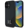 Karl Lagerfeld KLHMP16SSCMKMPCK Apple iPhone 16 6.1" dėklas telefonui juodos spalvos Silikoninis Shadow Metal Initial MagSafe