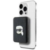 Karl Lagerfeld Powerbank indukcinis KLPB5FPGKSKIHK 16W 5000mAh juodos spalvos Karl Head Pin MagSafe
