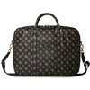 Guess 4G Peony Front Pocket Zipper Triangle Logo Nešiojamas kompiuteris Bag 16" - Juodas