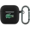 Lacoste Liquid Silicone Croc Logo dėklas skirtas Apple AirPods 4 juodos spalvos