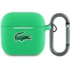 Lacoste Liquid Silicone Croc Logo dėklas skirtas Apple AirPods 4 žalios spalvos