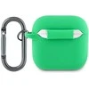 Lacoste Liquid Silicone Croc Logo dėklas skirtas Apple AirPods 4 žalios spalvos