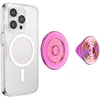 Laikiklis i podstawka do telefonu Popsockets Round Ripple Iridescent Aviation Opalescent MagSafe rožinė