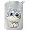 Dėklas Magnetyczny portfel stojak na telefon Nimmy New Big-Eye Cute Pets 2.0 Cat pilka