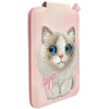 Dėklas Magnetyczny portfel stojak na telefon Nimmy New Big-Eye Cute Pets 2.0 Cat rožinis