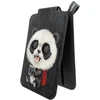 Dėklas Magnetyczny portfel stojak na telefon Nimmy New Big-Eye Cute Pets 2.0 Panda juoda