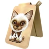Dėklas Magnetyczny portfel stojak na telefon Nimmy New Big-Eye Cute Pets 2.0 Cat ruda
