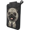 Dėklas Magnetyczny portfel stojak na telefon Nimmy New Big-Eye Cute Pets 2.0 Dog juoda